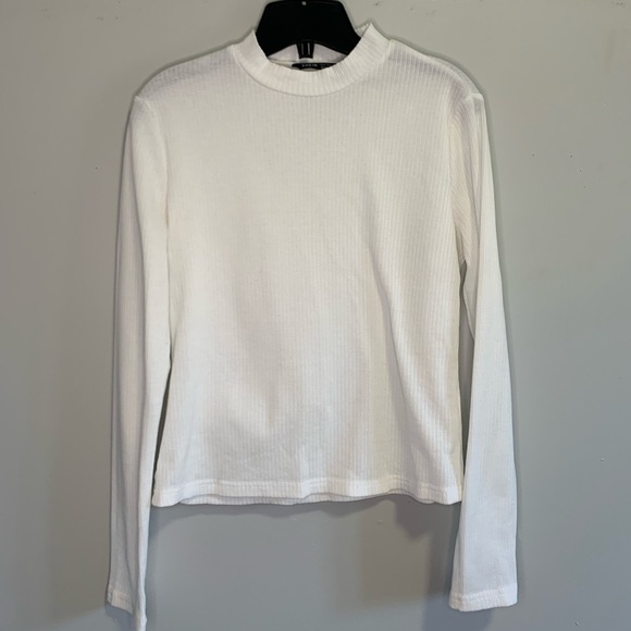 SHEIN Mock-neck Solid Fitted Tee #148 - Picture 2 of 7